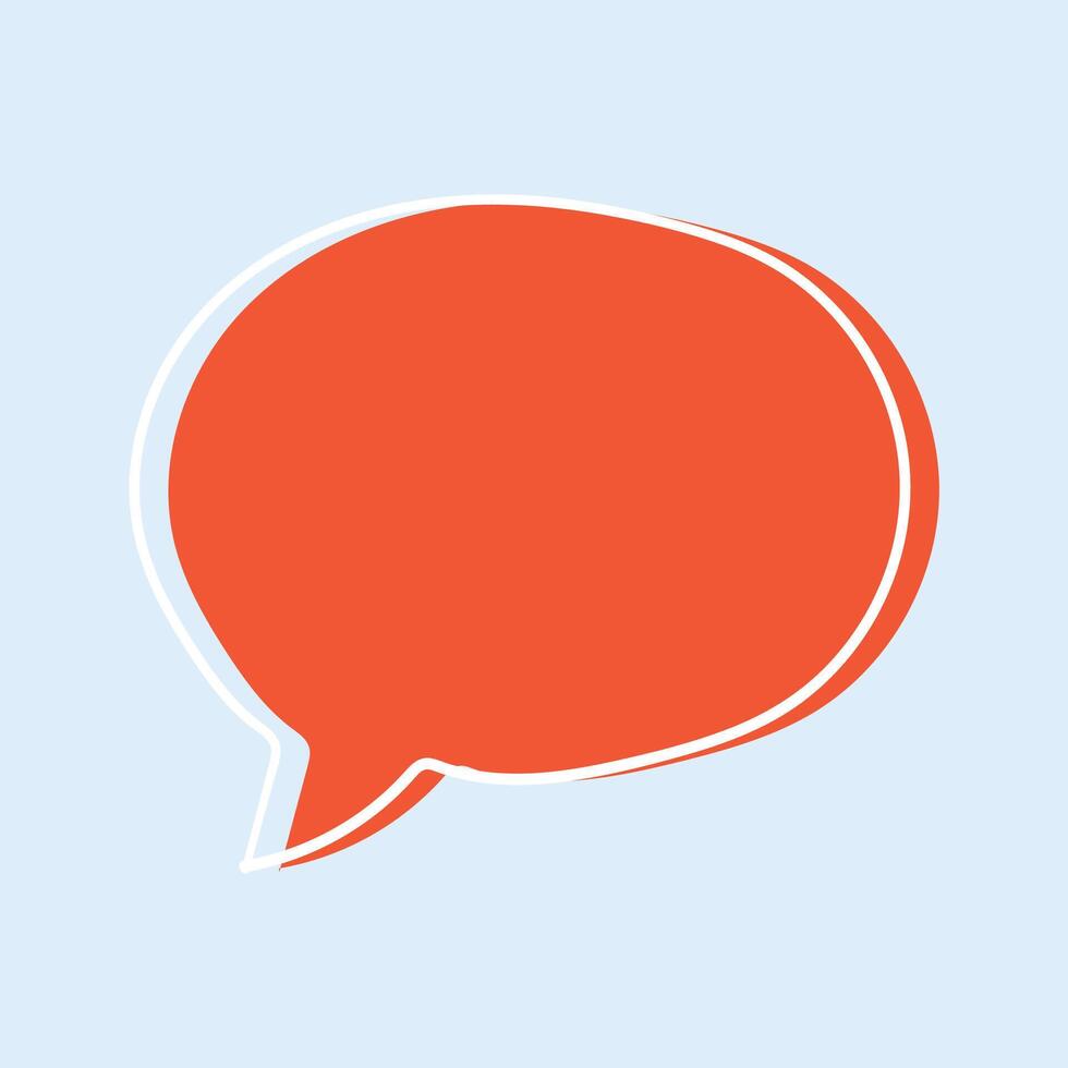 colorful speech bubble on white background vector