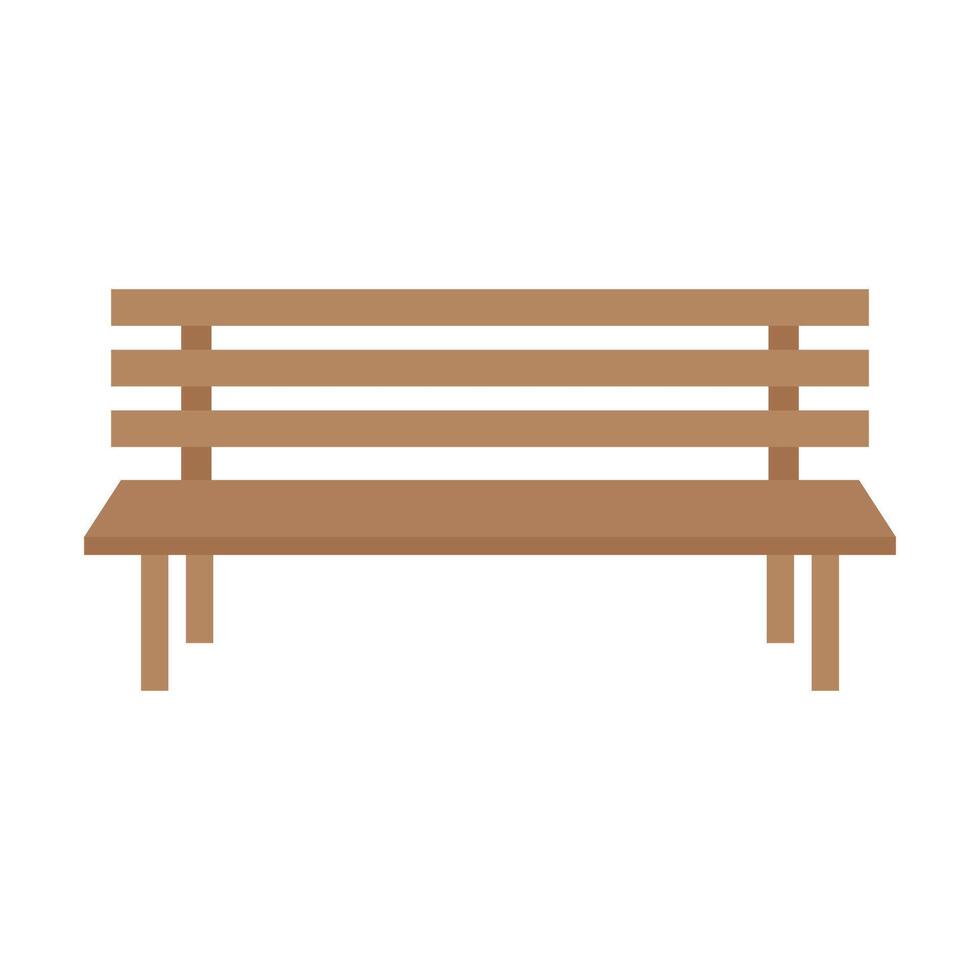 Vector park bench icon flat illustration of park bench vector icon isolated on white background