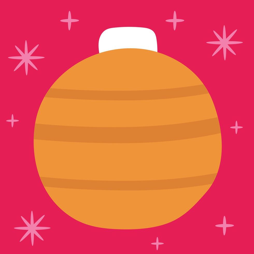 vector flat christmas ball ornament