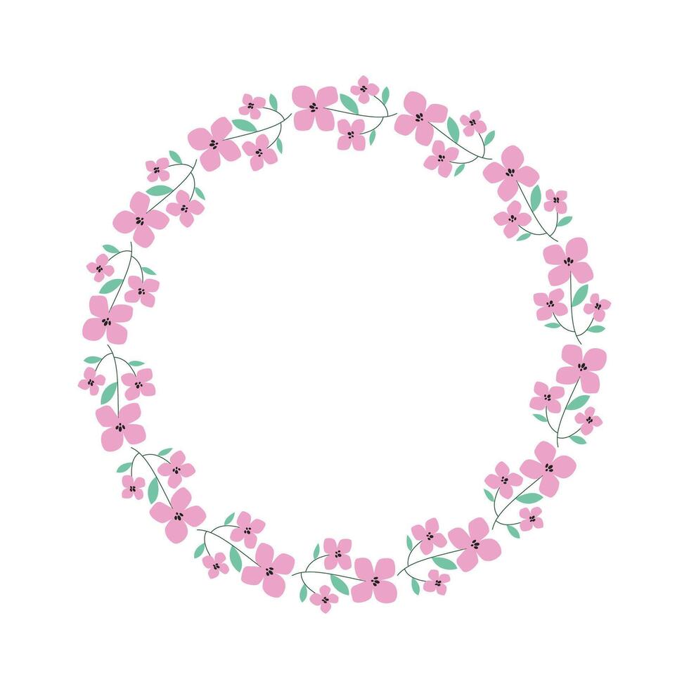 vector dibujado a mano primavera floral marco concepto