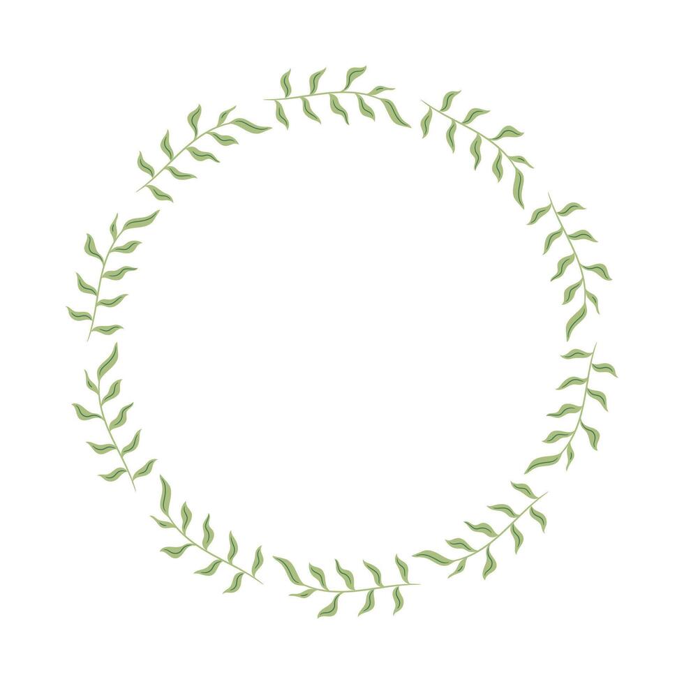 Vector hand drawn spring floral frame