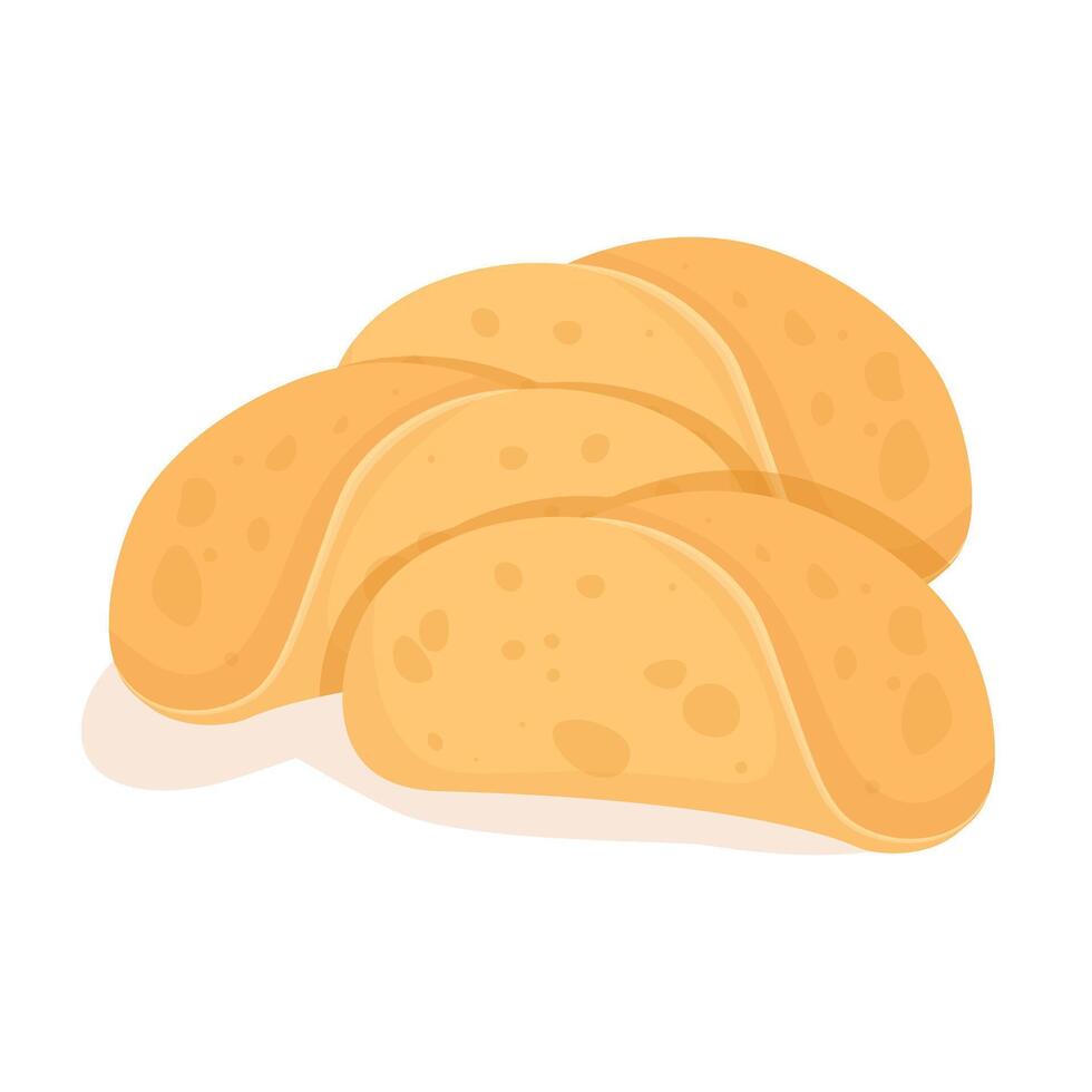 Set of empty rolled Mexican corn tortillas tacos vector