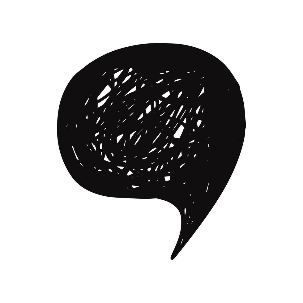 Vector hand drawn speech bubble design template