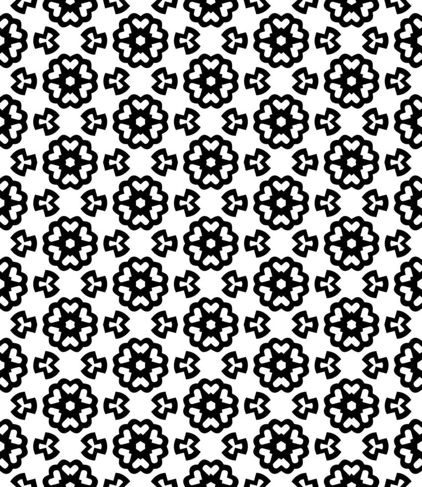 Black and white seamless abstract pattern. Background and backdrop. Grayscale ornamental design. vector