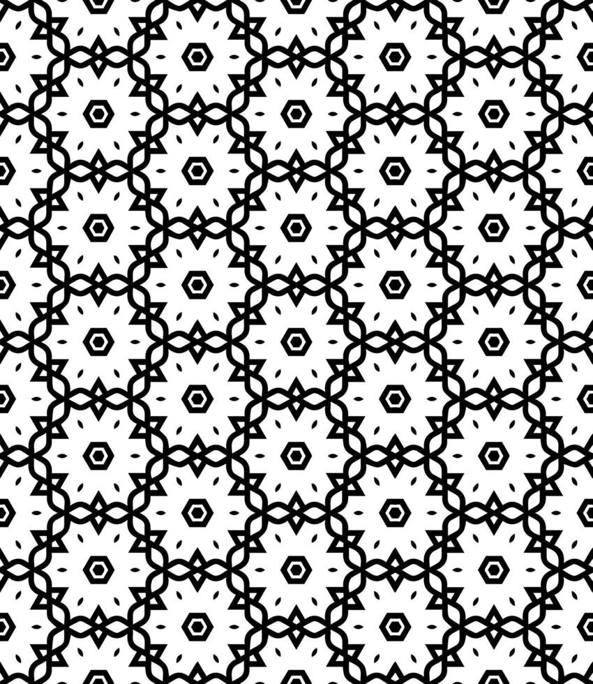 Black and white seamless abstract pattern. Background and backdrop. Grayscale ornamental design. vector