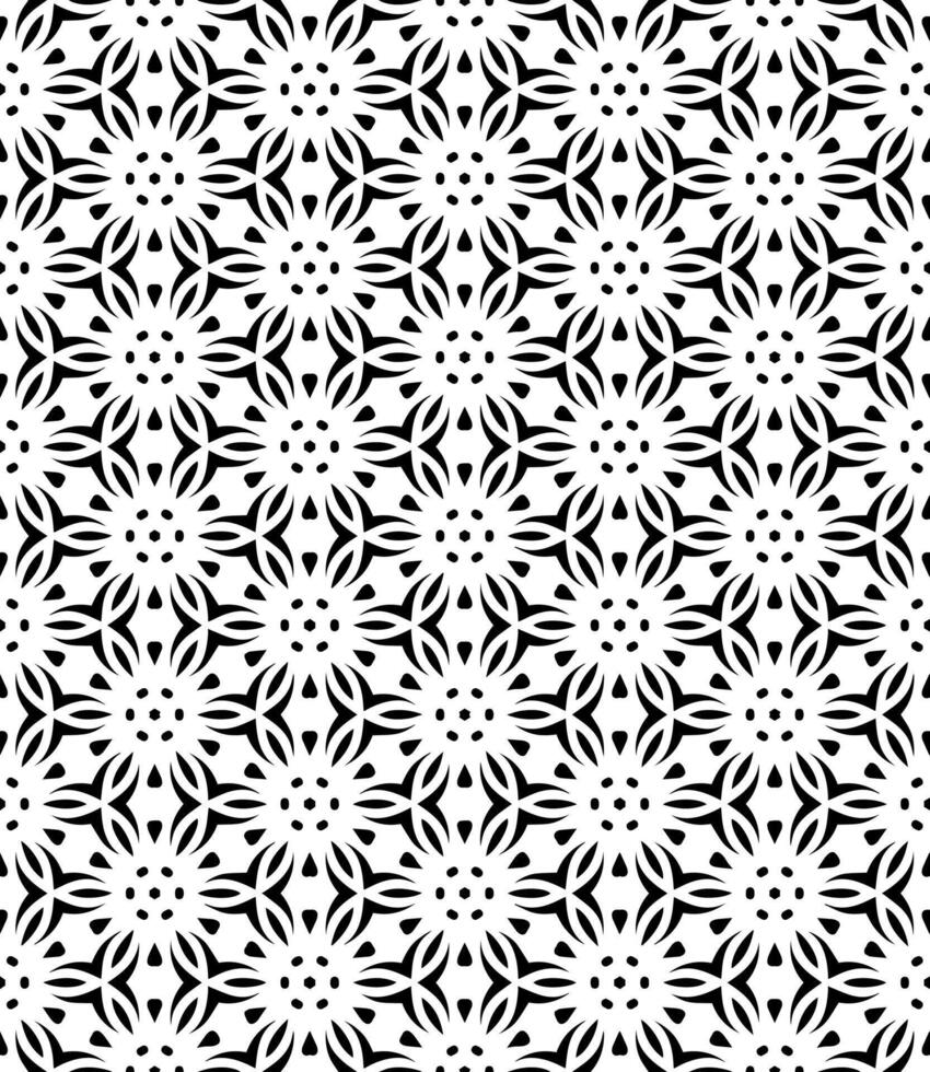 Black and white seamless abstract pattern. Background and backdrop. Grayscale ornamental design. vector