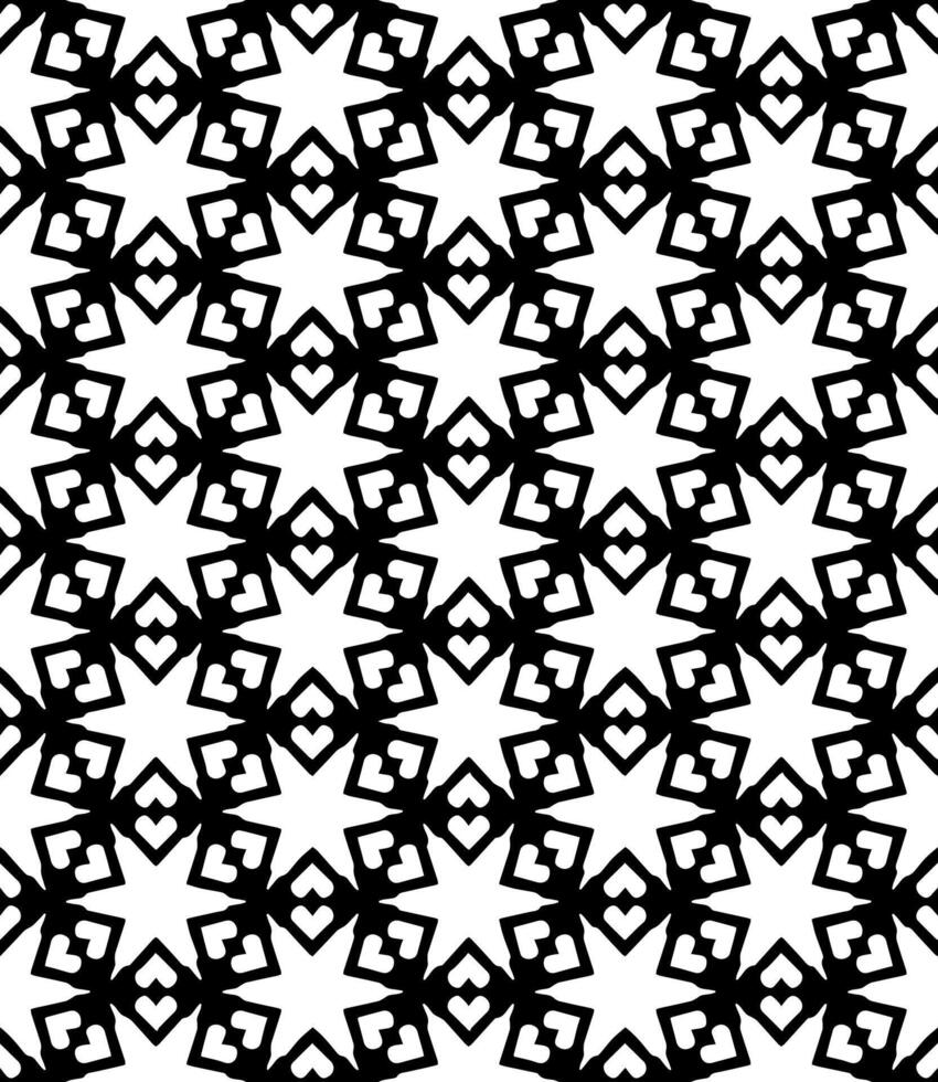 patrón abstracto sin costuras en blanco y negro. fondo y telón de fondo. diseño ornamental en escala de grises. vector