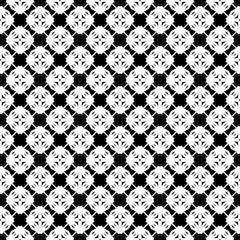 Black and white seamless abstract pattern. Background and backdrop. Grayscale ornamental design. vector