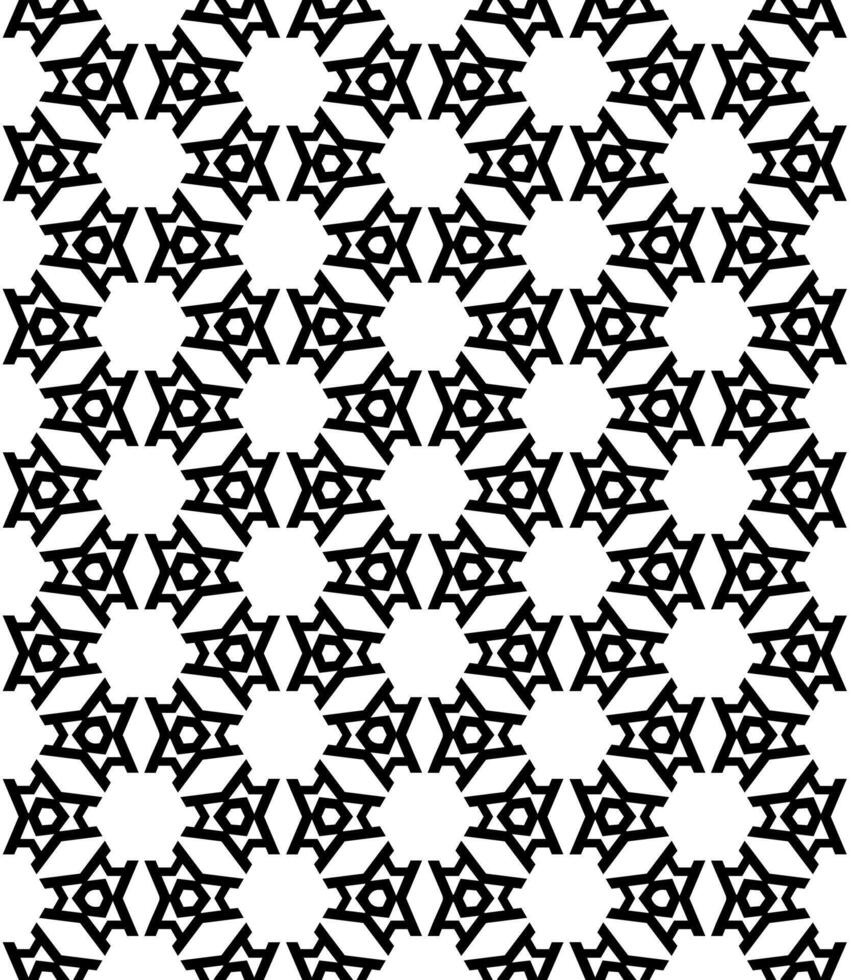 Black and white seamless abstract pattern. Background and backdrop. Grayscale ornamental design. vector