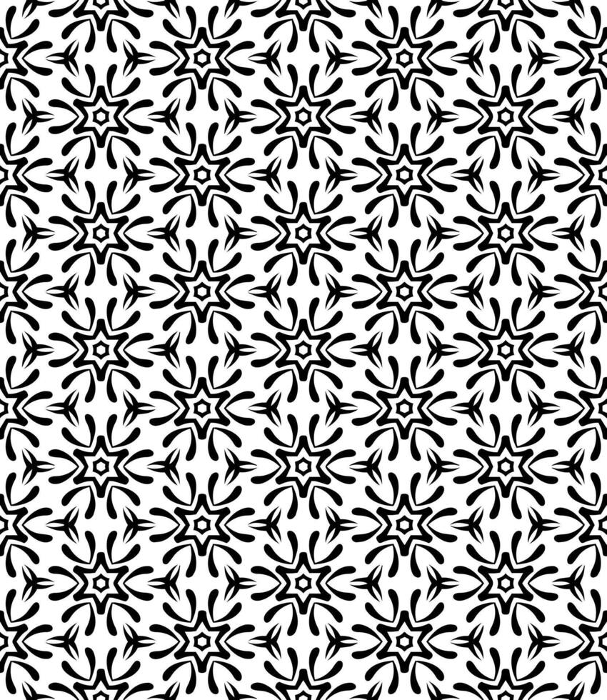 Black and white seamless abstract pattern. Background and backdrop. Grayscale ornamental design. vector