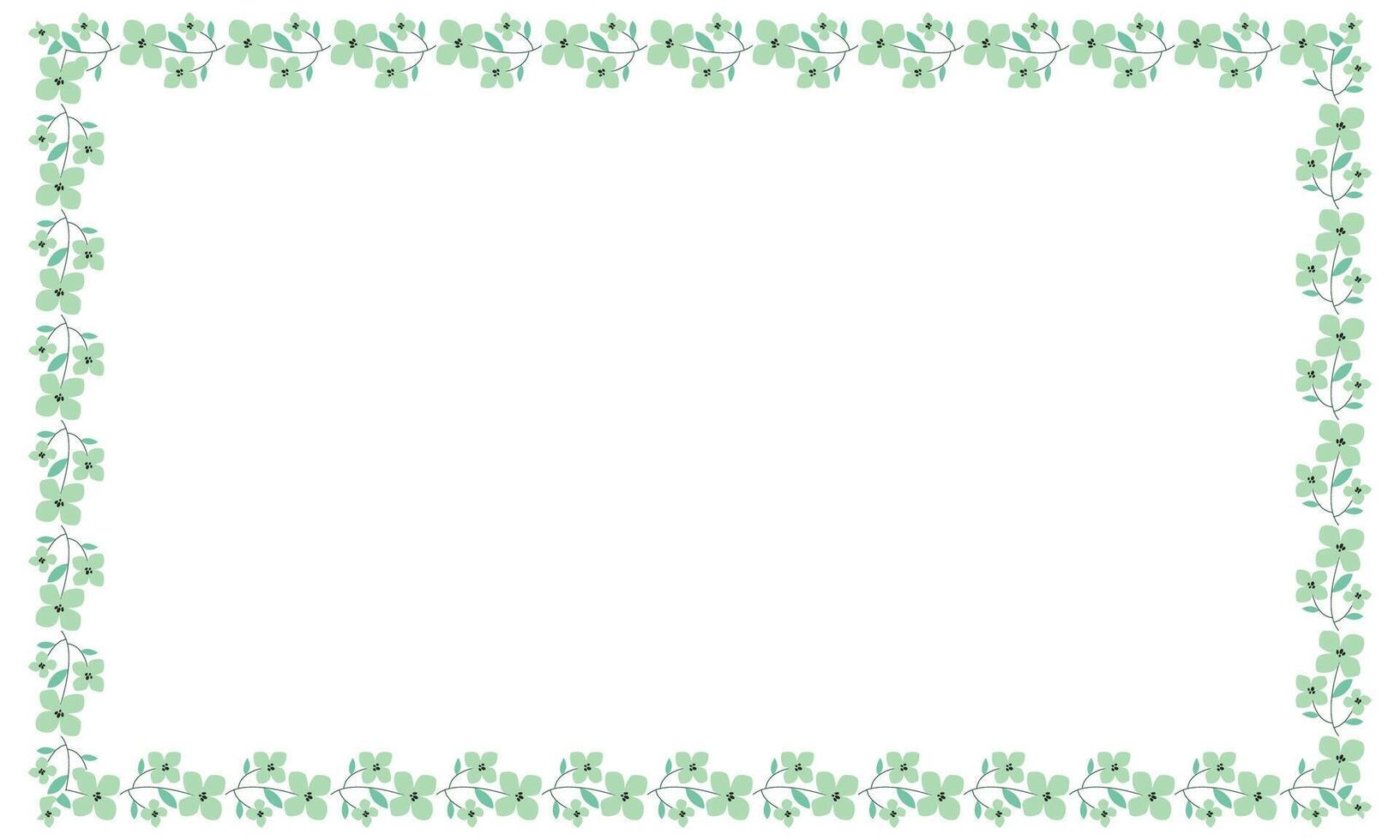 vector handdrawn spring floral frame concept