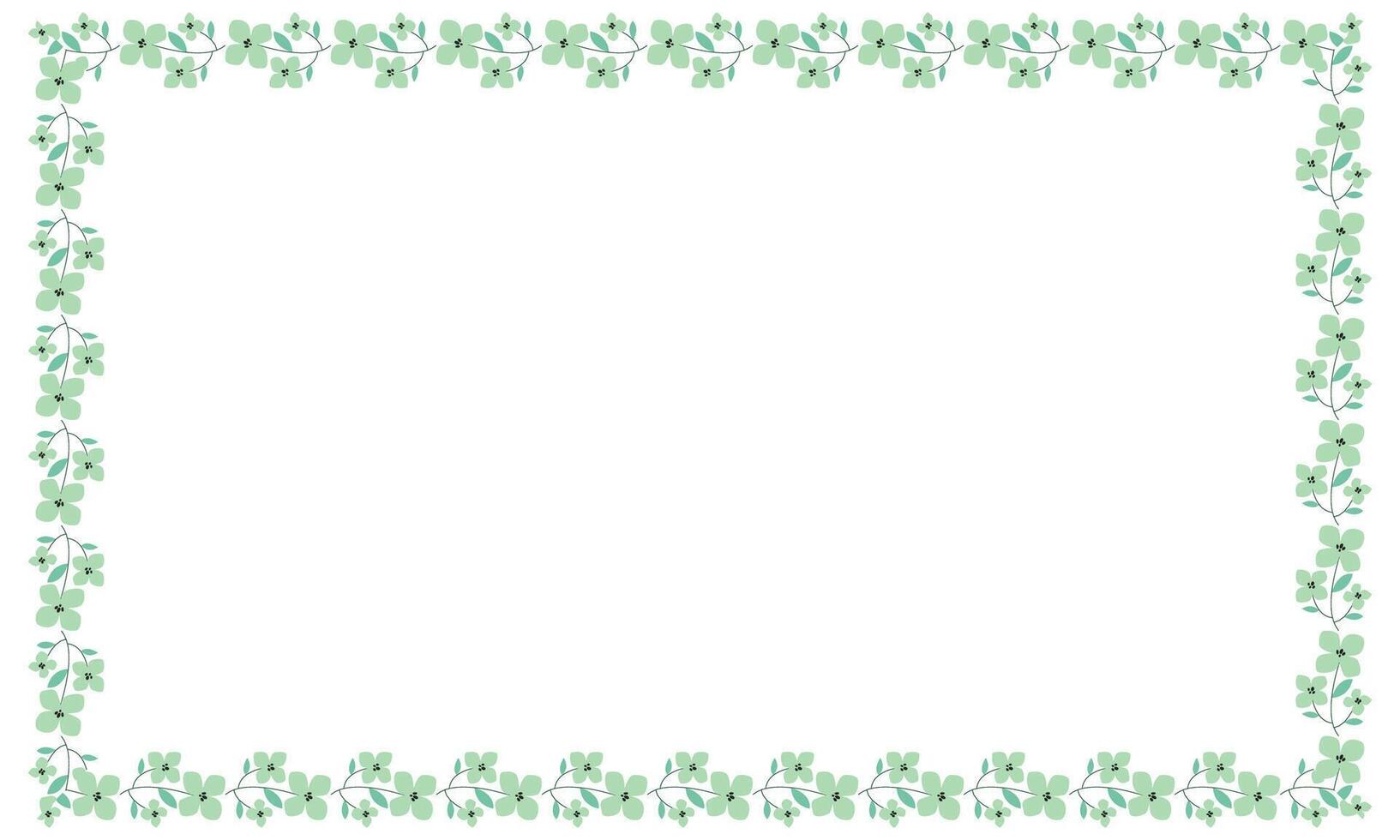 vector handdrawn spring floral frame concept