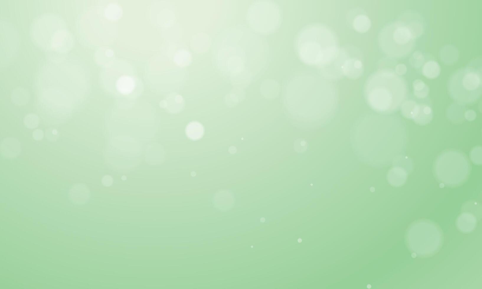 Vector green background with glowing sparkle bokeh