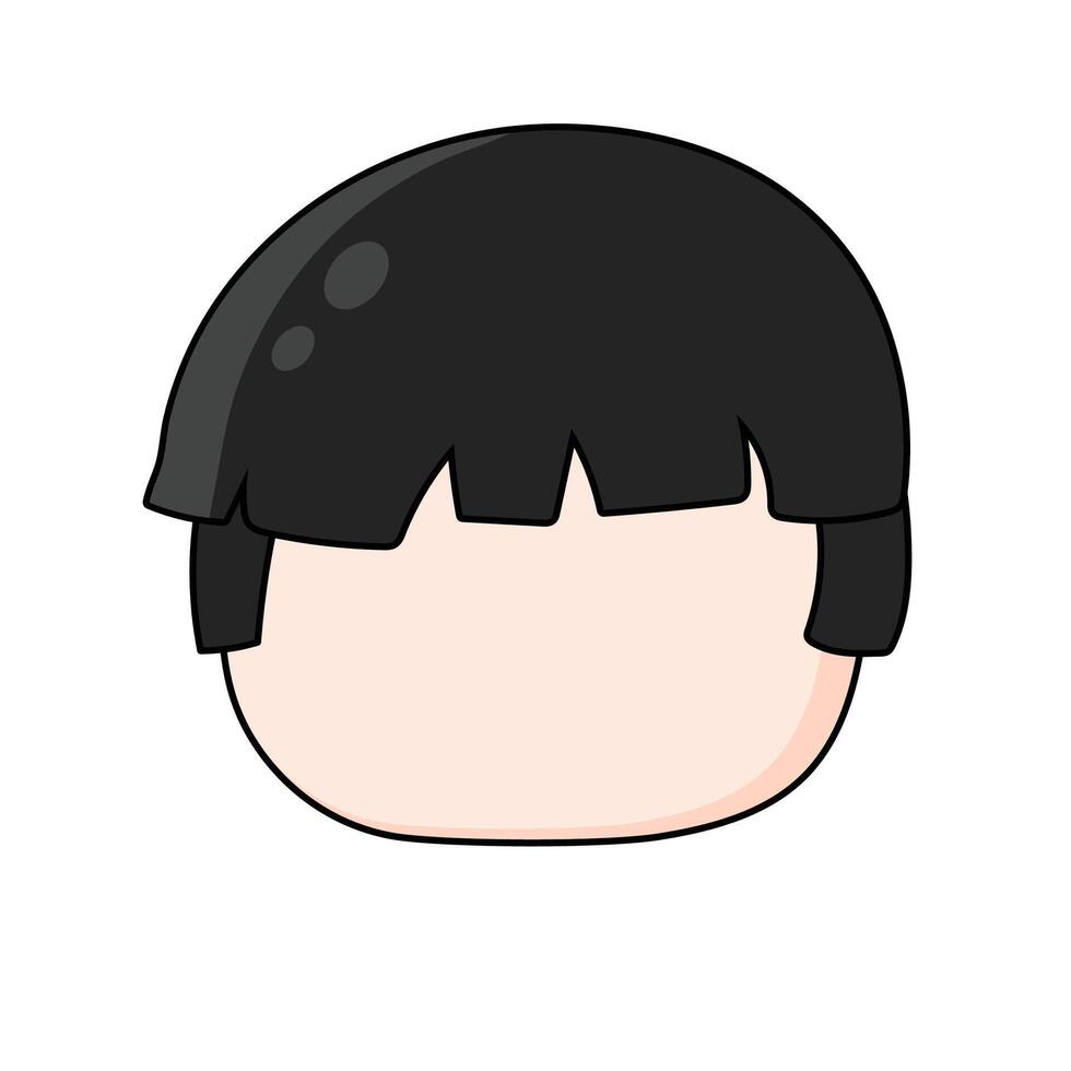 vector hair wig cartoon vector icon illustration nature object icon isolated flat vector