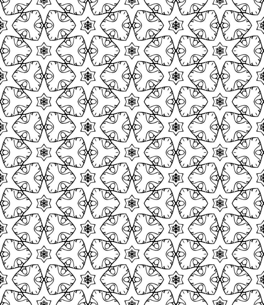 patrón abstracto sin costuras en blanco y negro. fondo y telón de fondo. diseño ornamental en escala de grises. vector