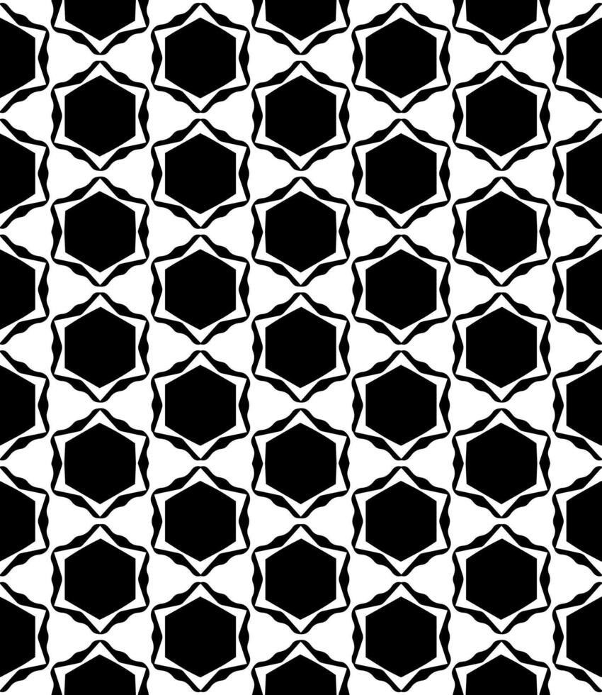 Black and white seamless abstract pattern. Background and backdrop. Grayscale ornamental design. vector