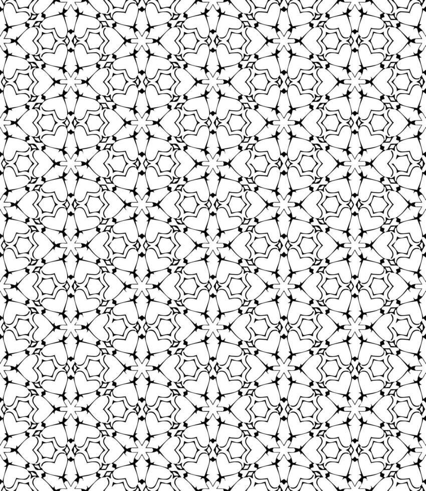 patrón abstracto sin costuras en blanco y negro. fondo y telón de fondo. diseño ornamental en escala de grises. vector