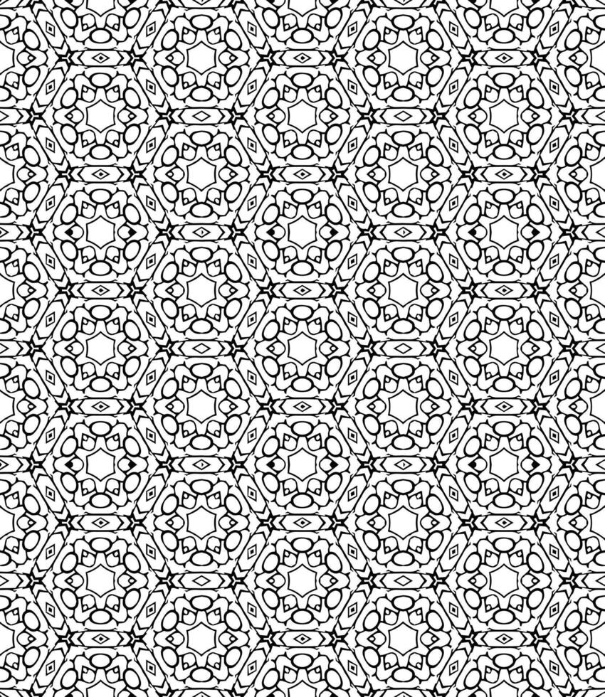 Black and white seamless abstract pattern. Background and backdrop. Grayscale ornamental design. vector