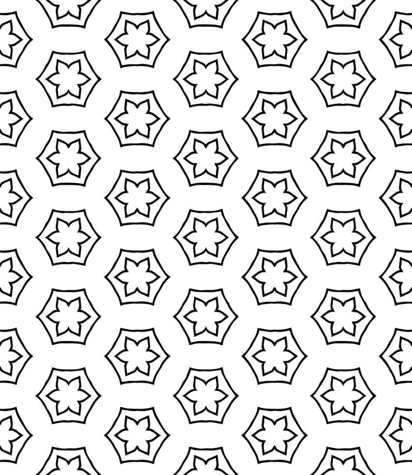 Black and white seamless abstract pattern. Background and backdrop. Grayscale ornamental design. vector