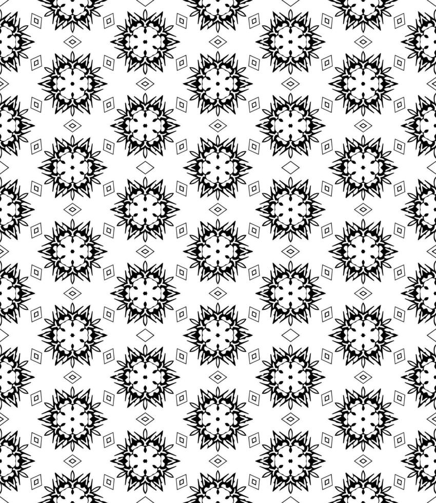 Black and white seamless abstract pattern. Background and backdrop. Grayscale ornamental design. vector