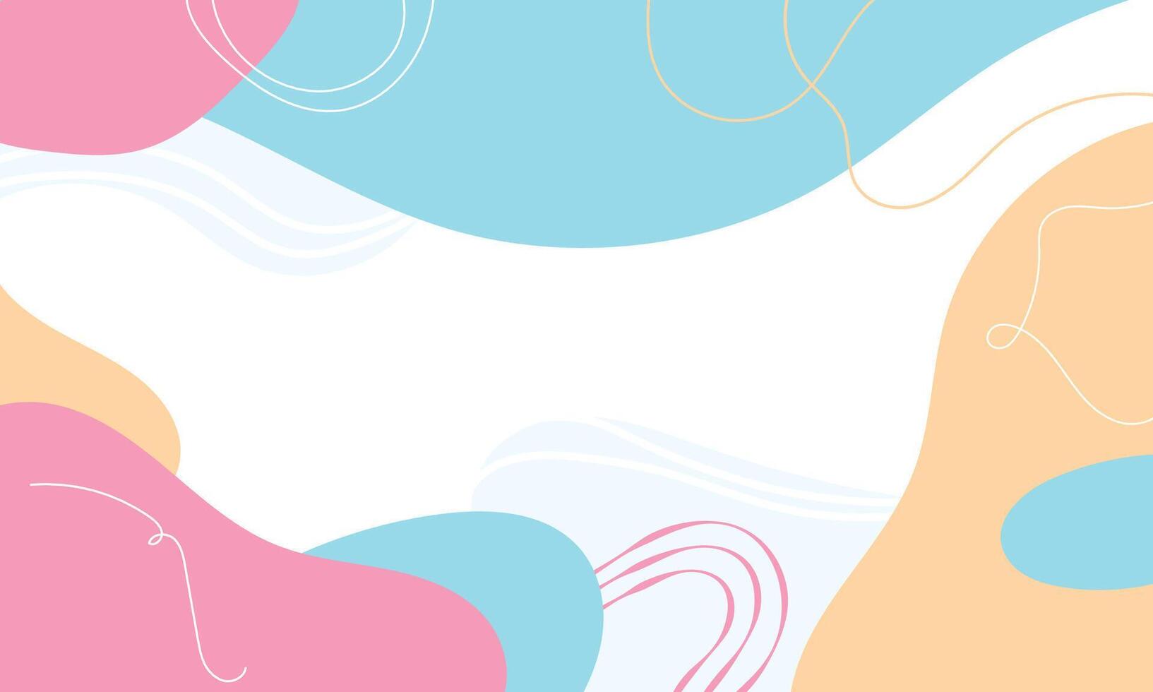 Hand drawn flat design abstract doodle background vector