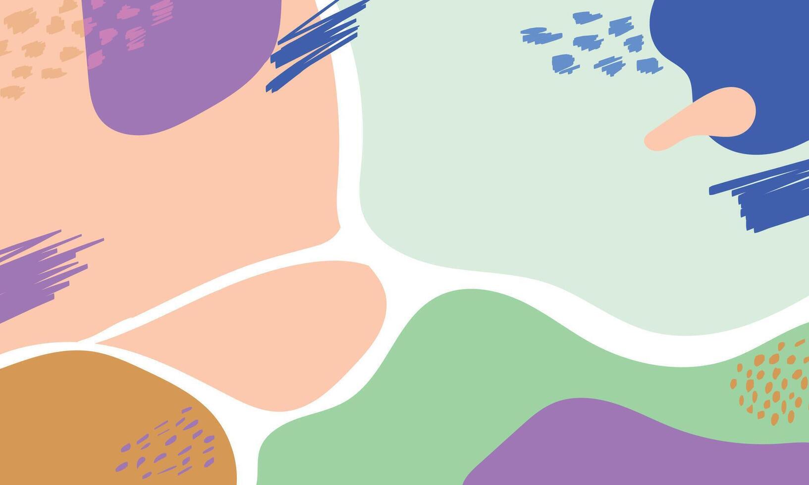 Hand drawn flat design abstract doodle background vector