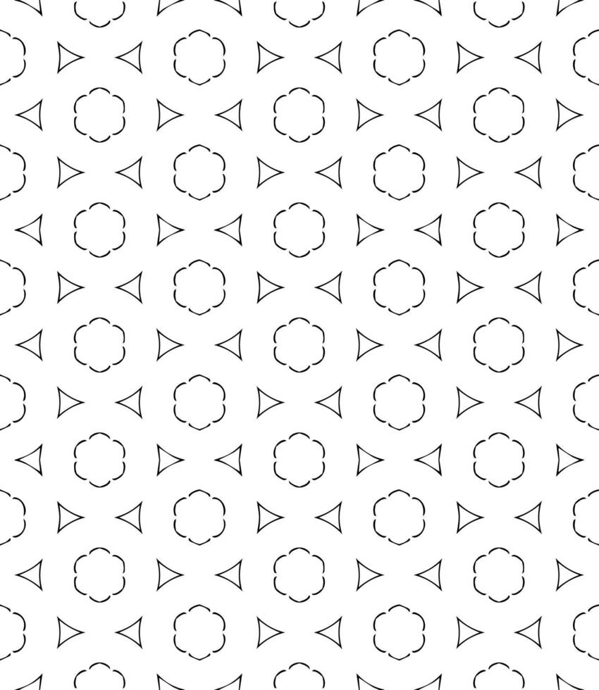 Black and white seamless abstract pattern. Background and backdrop. Grayscale ornamental design. vector