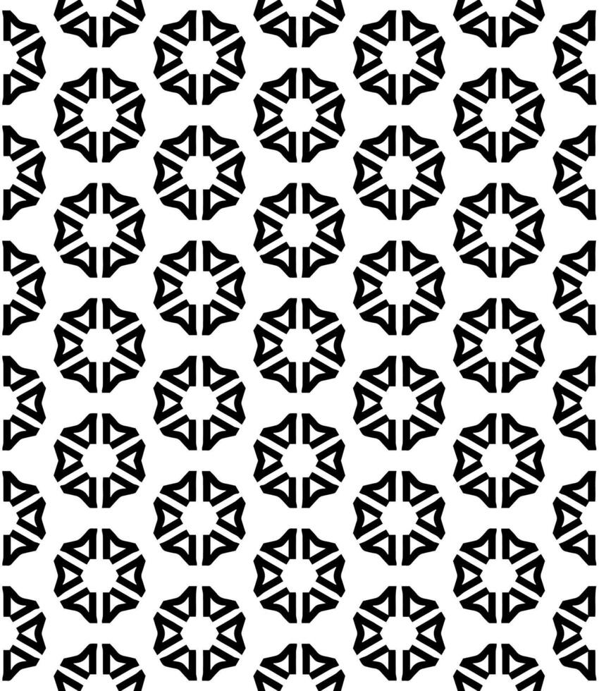 patrón abstracto sin costuras en blanco y negro. fondo y telón de fondo. diseño ornamental en escala de grises. vector