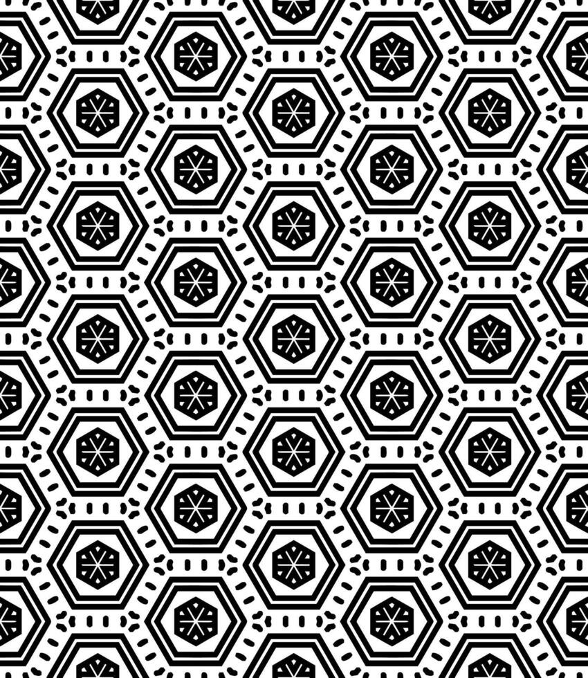Black and white seamless abstract pattern. Background and backdrop. Grayscale ornamental design. vector