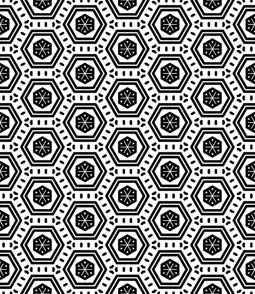 patrón abstracto sin costuras en blanco y negro. fondo y telón de fondo. diseño ornamental en escala de grises. vector