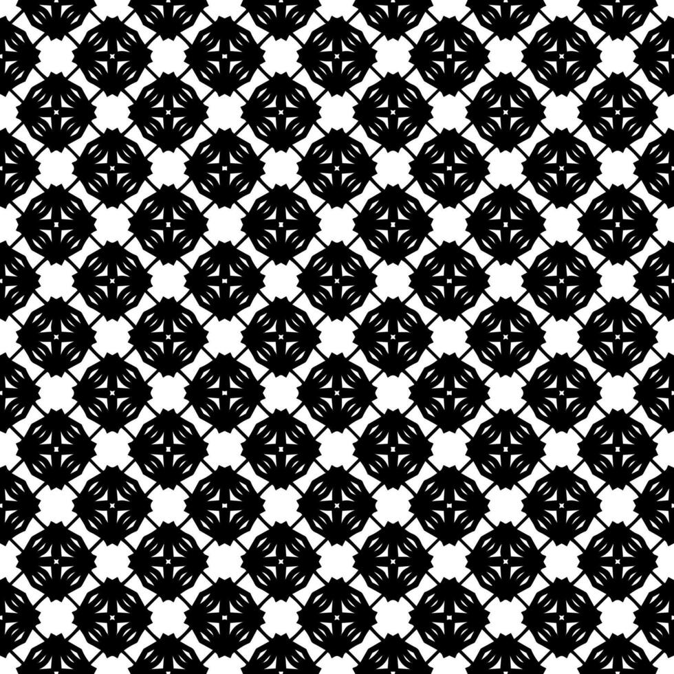 Black and white seamless abstract pattern. Background and backdrop. Grayscale ornamental design. vector