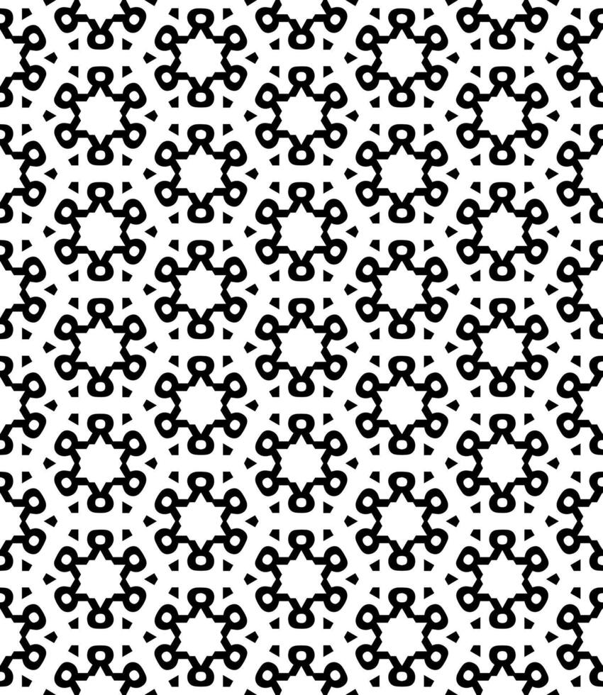 Black and white seamless abstract pattern. Background and backdrop. Grayscale ornamental design. vector