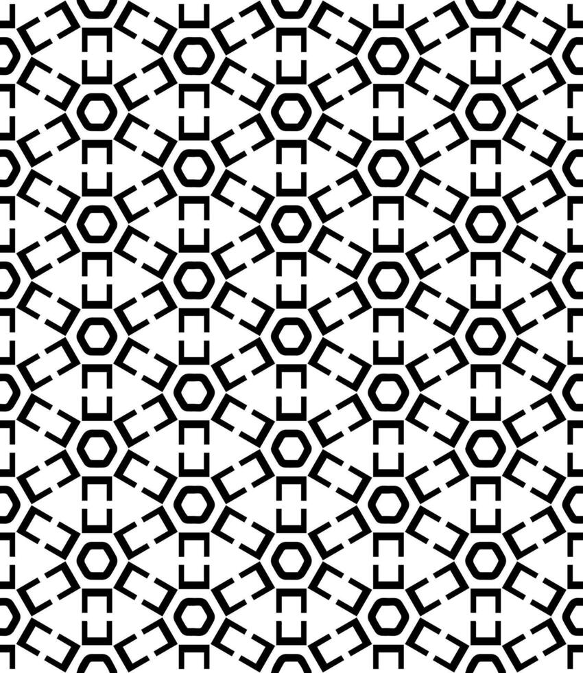 Black and white seamless abstract pattern. Background and backdrop. Grayscale ornamental design. vector