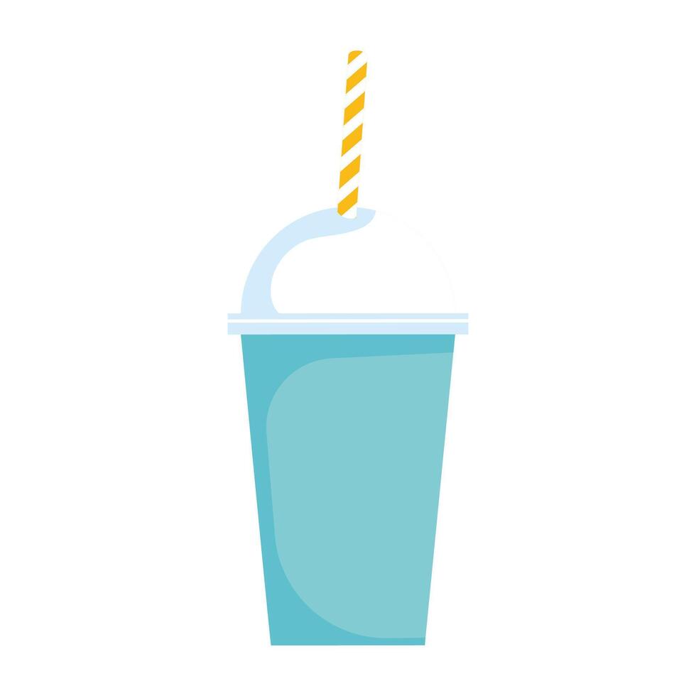 Vector cold drinks illustration on white background