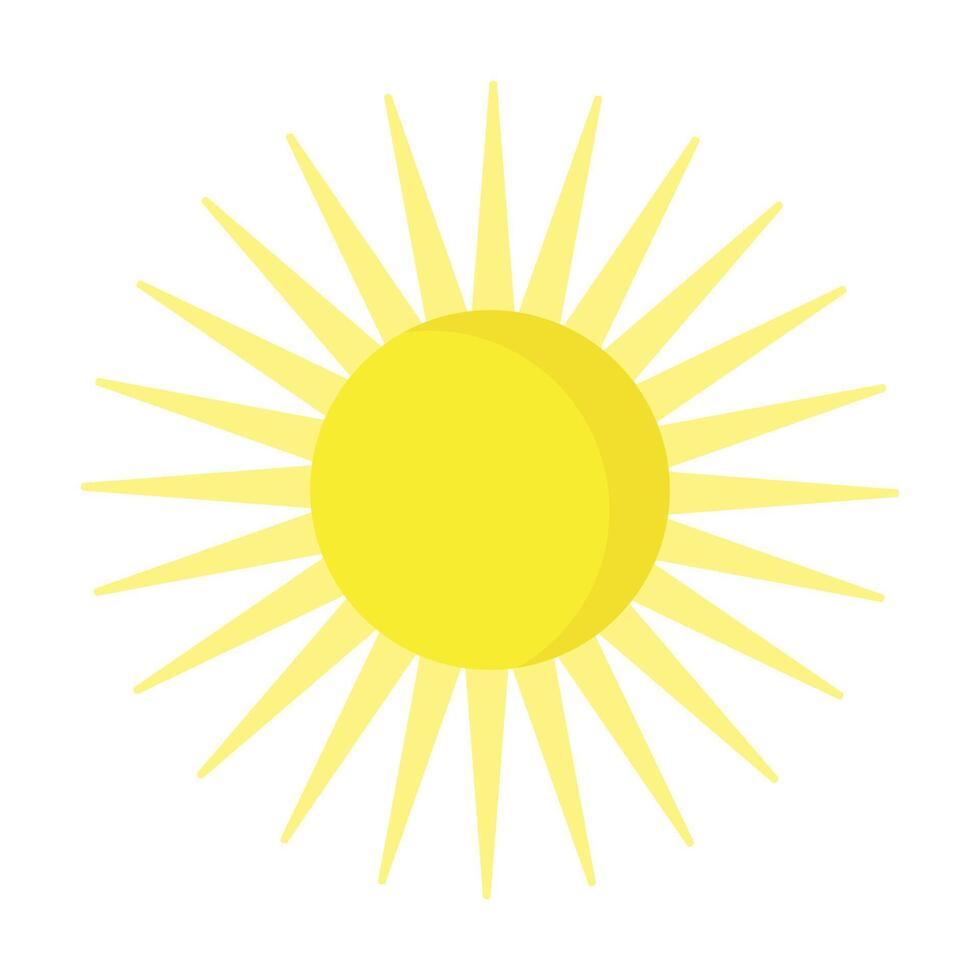 Vector sun icon vector symbol on white background