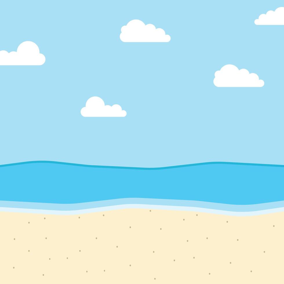 Vector beach background sand coast landscape sea shore