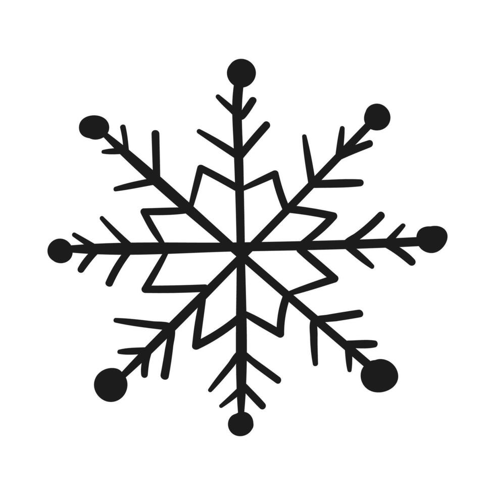 Vector snowflake vector flat icon on white background