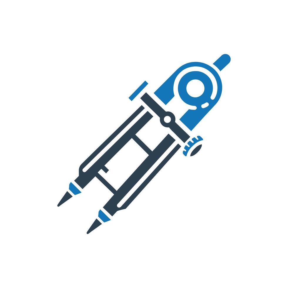 Drawing compass icon vector