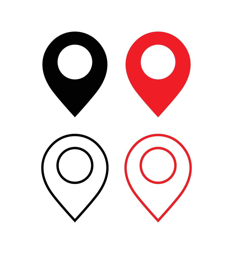 Location vector icon on white background.