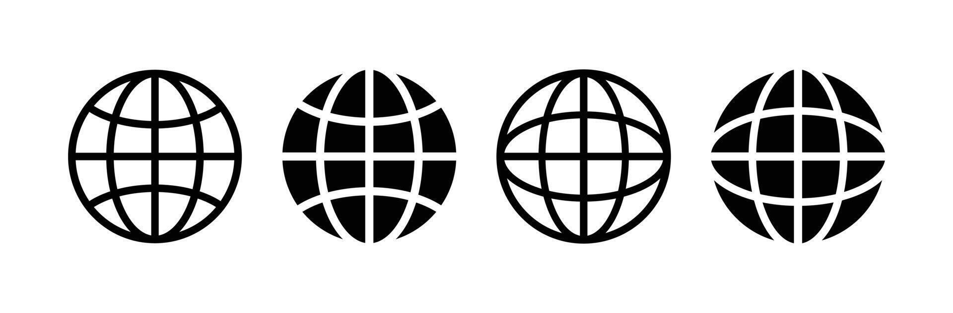 web icon vector. website icon or Globe icon set vector illustration.