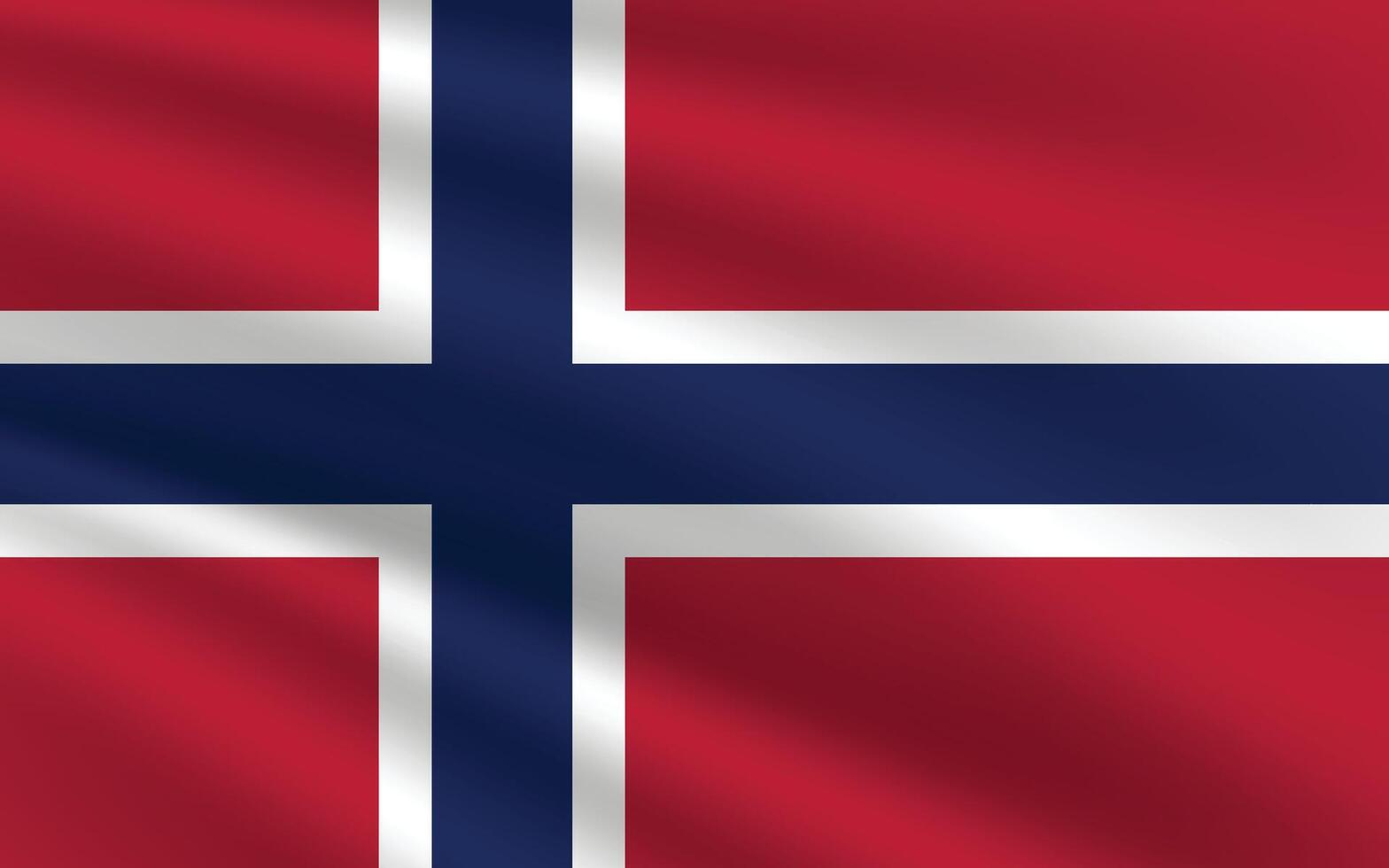 Norway flag vector illustration. Norway national flag. Waving Norway flag.