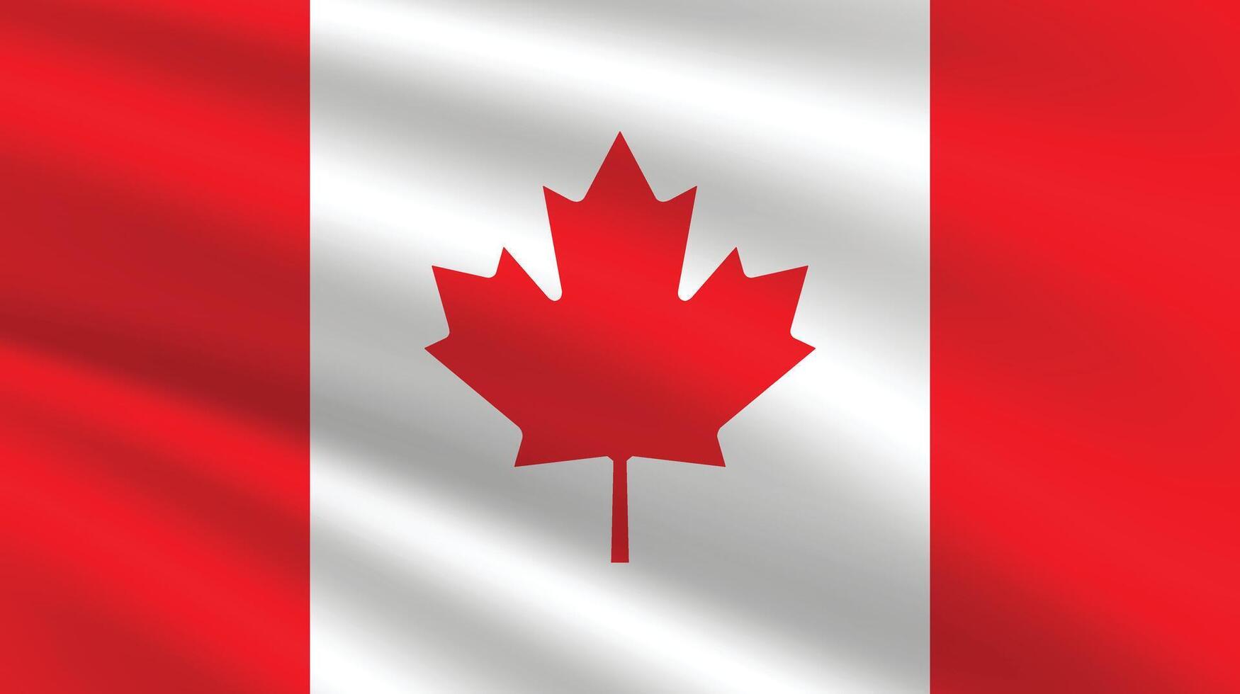 Canadá nacional bandera. ondulación Canadá bandera. vector