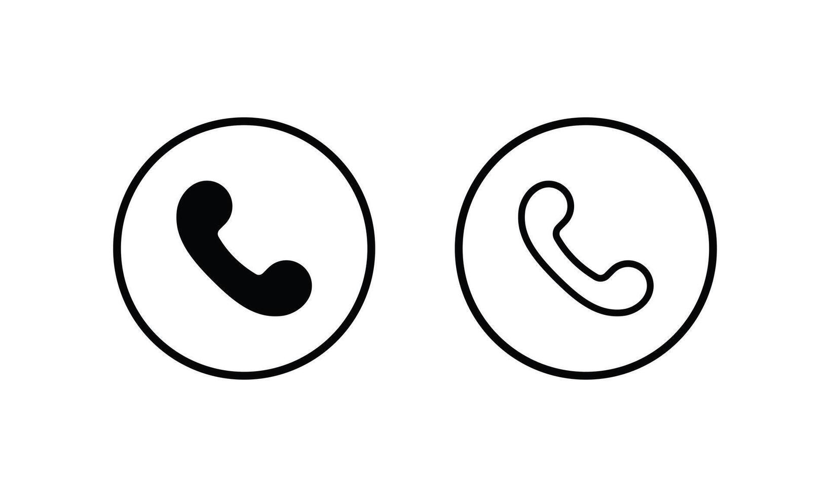 Phone Call icon collection. Telephone symbol. Telephone call symbol flat style isolated on white background. vector