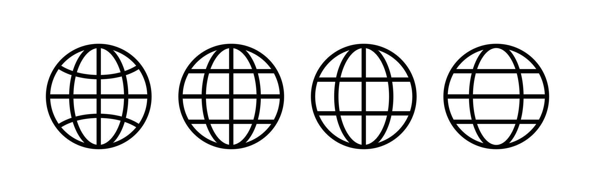 web icon vector. website icon or Globe icon set vector illustration.