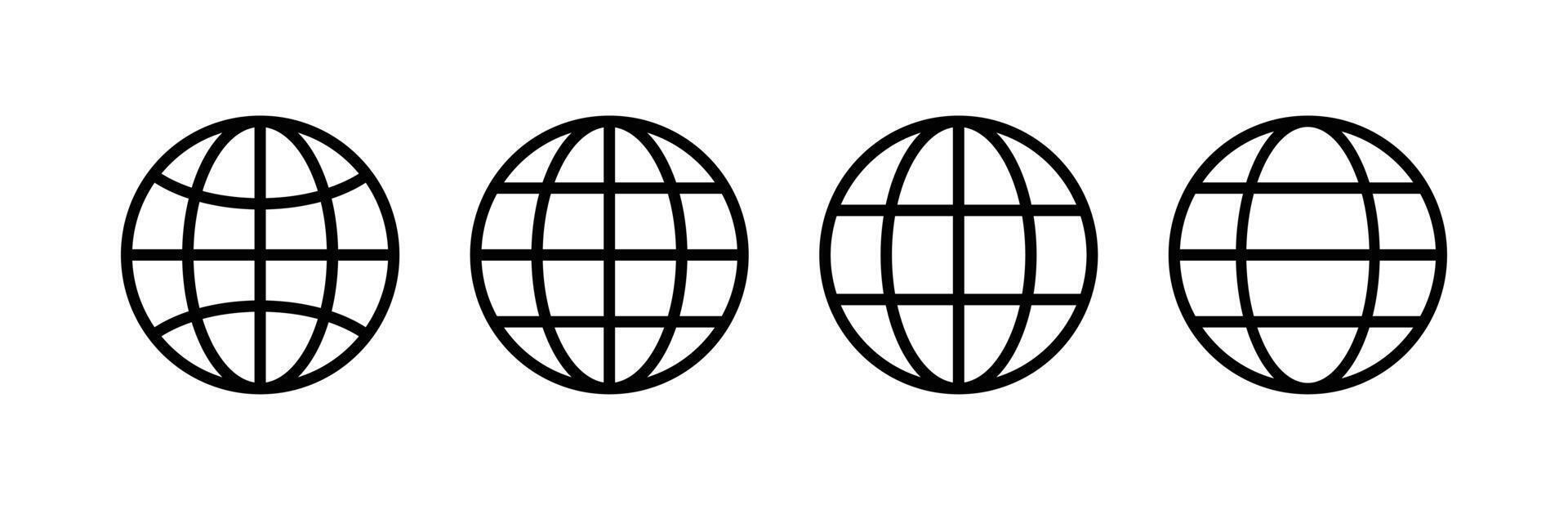 web icon vector. website icon or Globe icon set vector illustration.