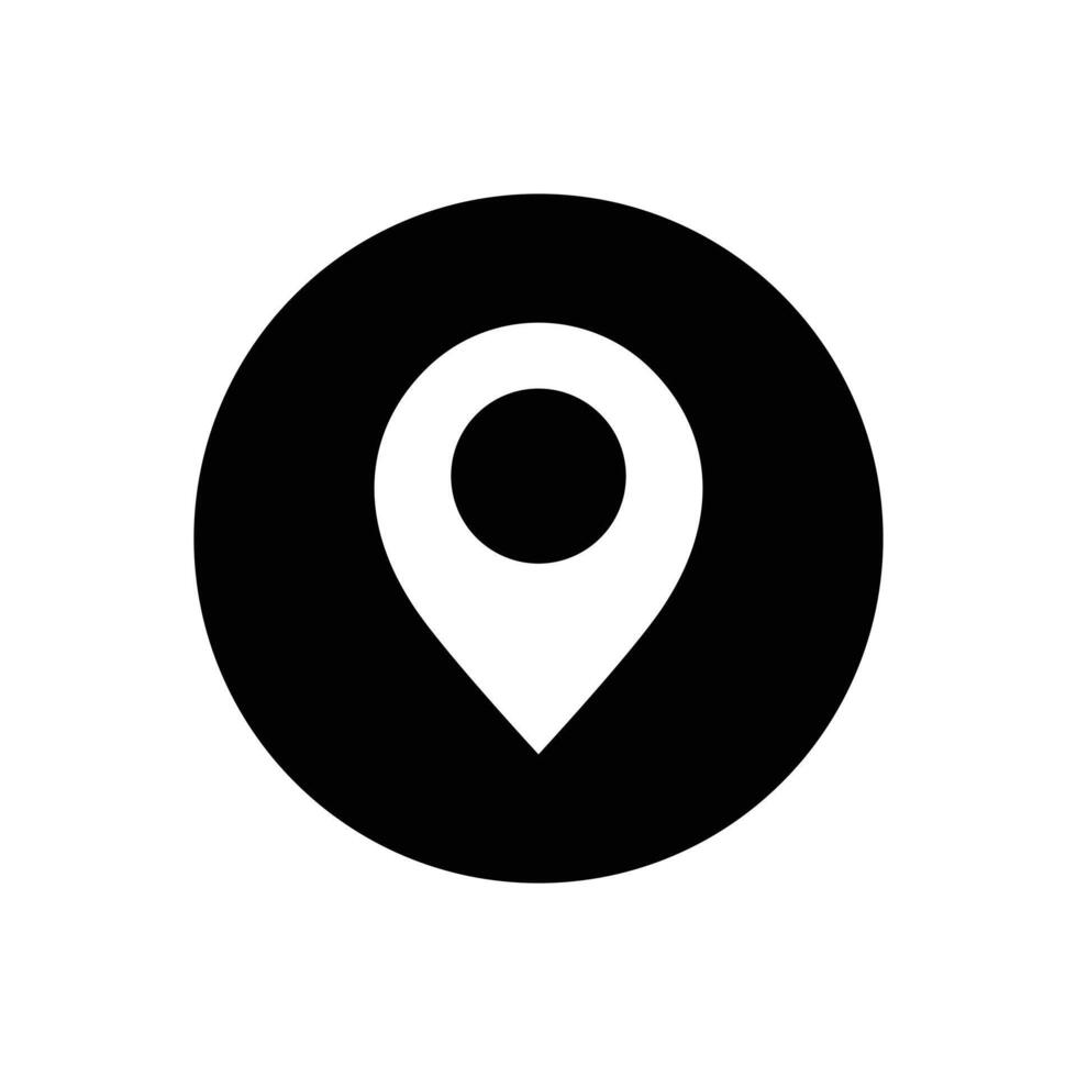 Location vector icon on white background.