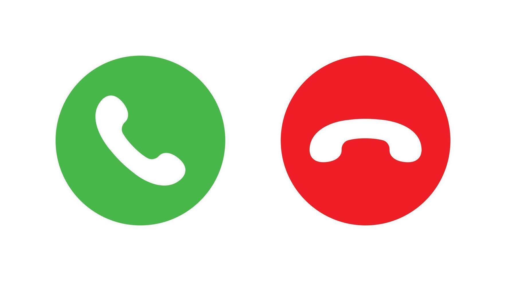 Phone call accept and decline buttons icon Vector illustration. Phone call symbol icon.