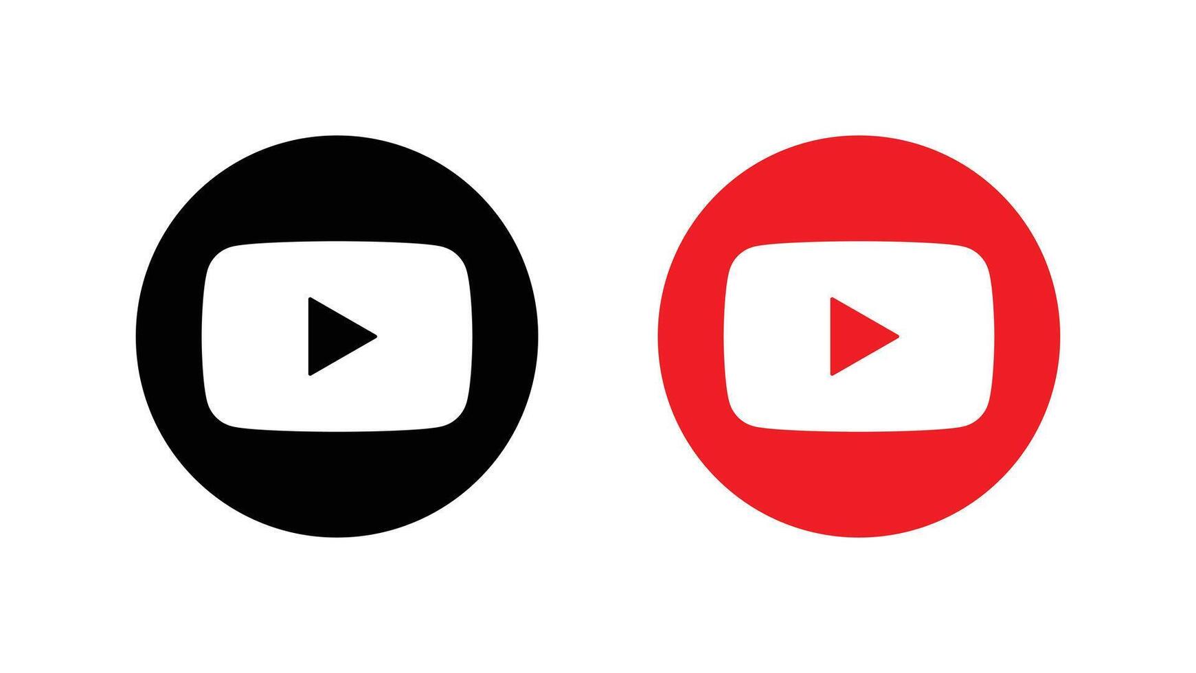YouTube logo. YouTube Social media icon. vector