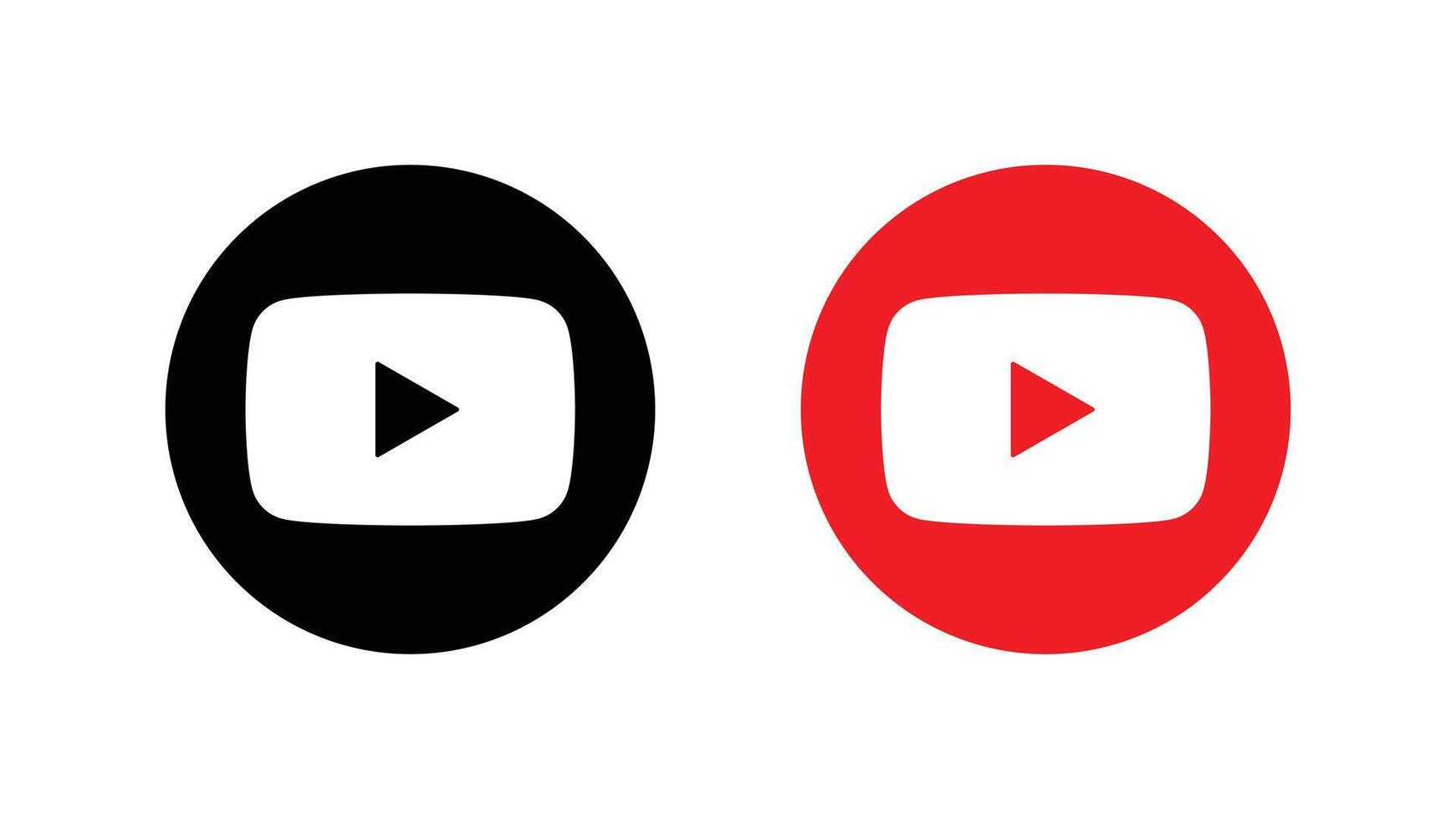 YouTube logo. YouTube Social media icon. vector