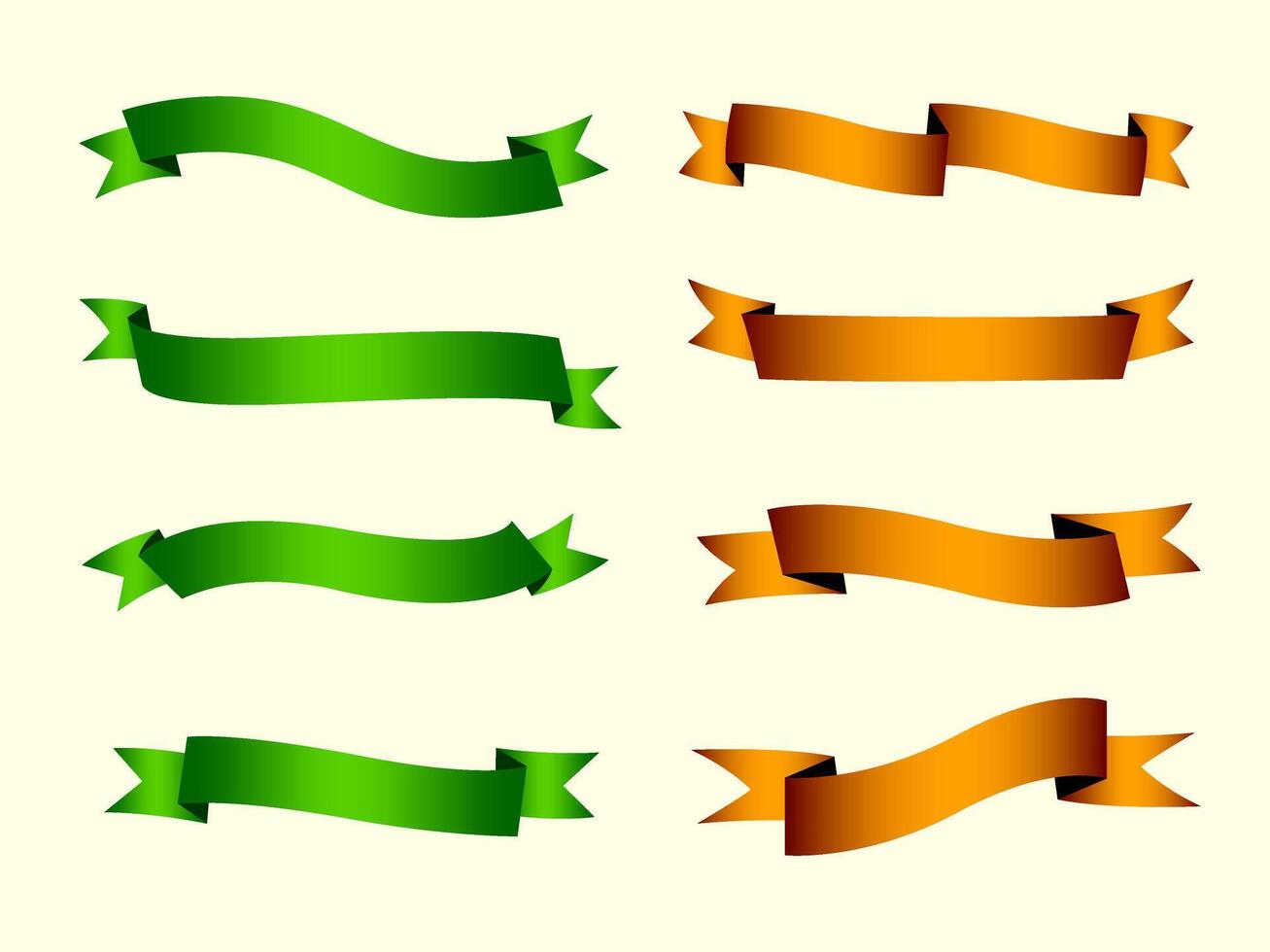 cinta elementos. moderno sencillo cintas recopilación. plano bandera cinta para decorativo diseño. cintas, pancartas, insignias, etiquetas diseño elementos. vector